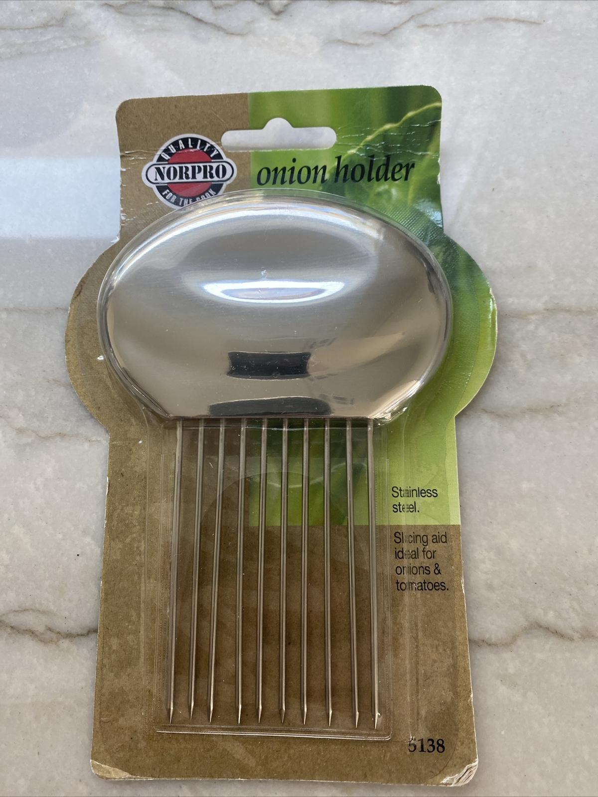 NorPro Stainless Steel Onion Holder NOS SEALED 5138 NEW IN PACKAGE eBay