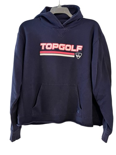 Under Armour TOP GOLF Navy& Pink Hoodie Sweatshirt Unisex XL 52” Chest X 25” L