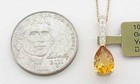 GENUINE  2.35 Cts YELLOW TOPAZ & DIAMOND NECKLACE 10K GOLD - Free Certificate — photo 4