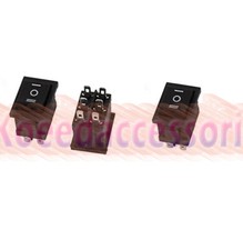 2PCS 6Pin DPDT ON-OFF-ON 3 Position Snap Boat Rocker Switch 6A/250V 10A/125V AC