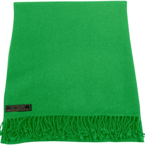 Forest Green 100% Cashmere Shawl Pashmina Wrap Hand Made in Nepal CJ Apparel - Picture 2 of 12