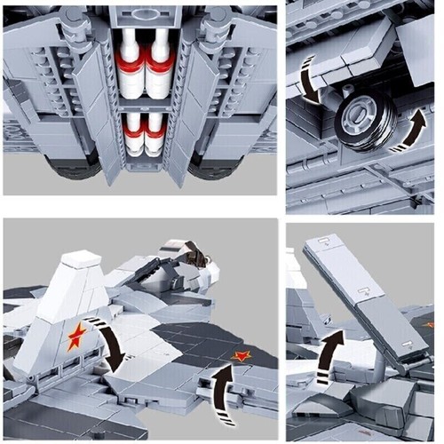 Russian Stealth Fighter SU-57 Jet Building Blocks Military Brick NEW IN BOX - Picture 15 of 15