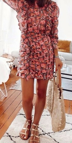 ZARA FLORAL FRILLED DRAPED DRESS BLOGGERS 2122/618 SIZE M MEDIUM - Imagen 3 de 12