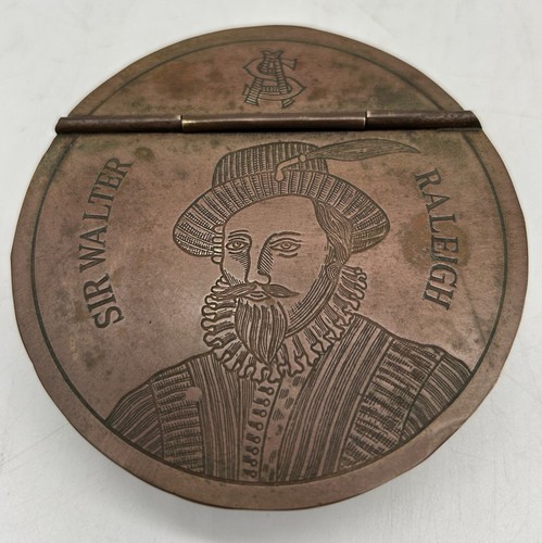 Messing Sir Walter Raleigh Aschendose, Schnupftabak, Tabak