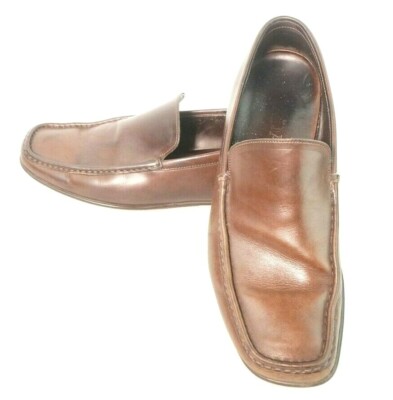 Prada Loafers size 7 1/2 PRADA 12D2364 Mens Brown Leather Logo Loafers Size 7 1/2 | eBay main image 3