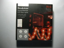 Brookstone Sound-Reactive LED Strip Lights~VIVID RED~3 FEET~NIP~FUN!!