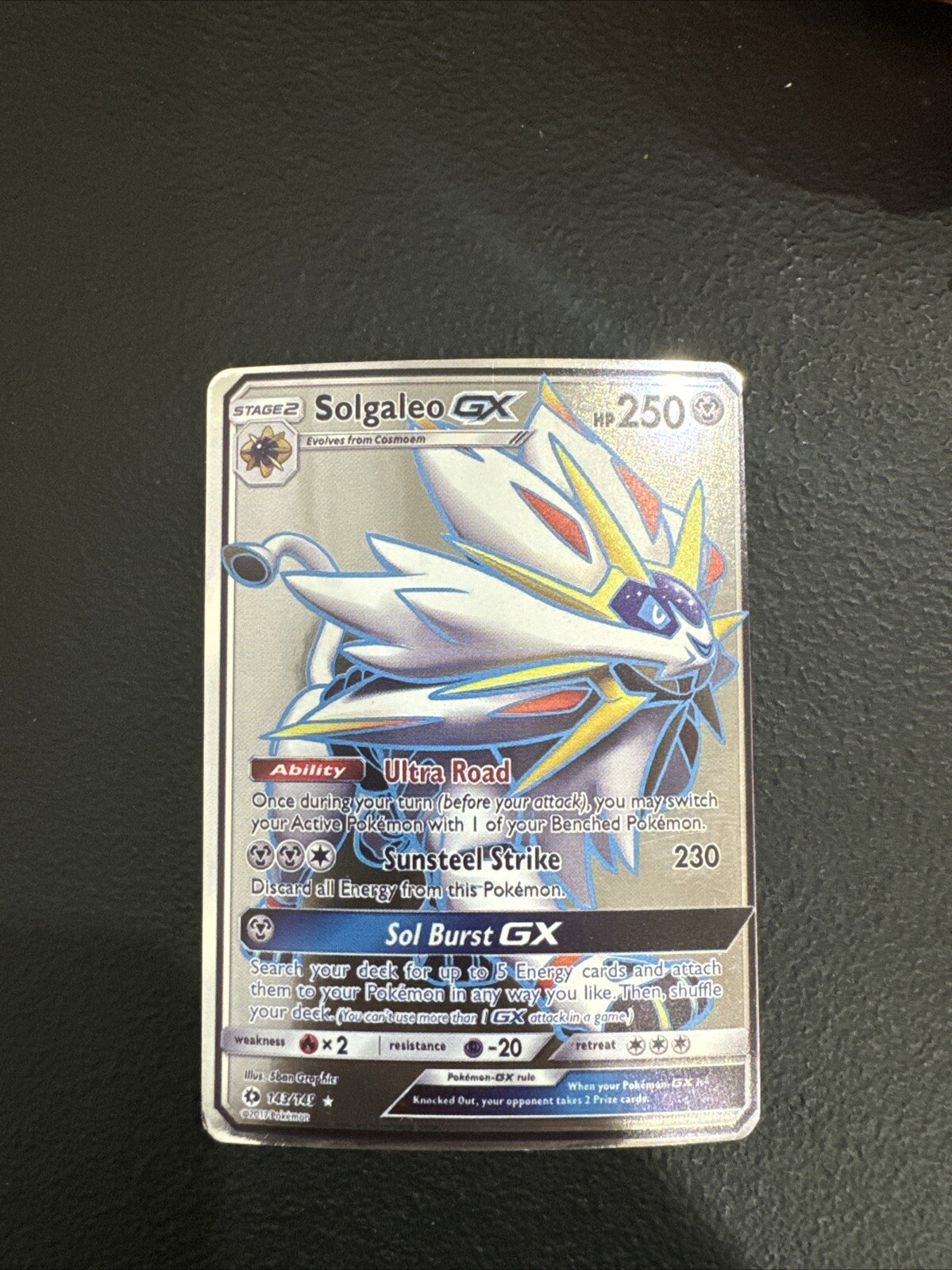 Pokémon TCG Solgaleo GX Sun & Moon 143/149 Holo Full Art Ultra Rare