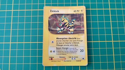 76/165 Pokemon Card Elektek 76/165 Uncommon Reverse Expedition Wizards #A73