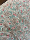 Light Blue Pinwheel Twin Quilt Stitched In Red Reversible Hangable — photo 7