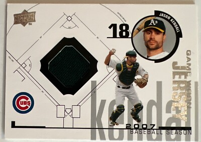 Jason Kendall 2008 Upper Deck Game Worn Throwback Jersey #98-JK A s Cubs ESE