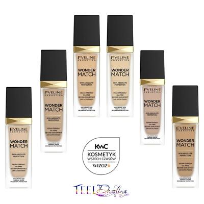 Eveline Wonder Match Foundation mit Hyaluronsäure 30 ml alle Farbtöne