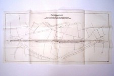 GNR Large Plan Peterborough 1909 Sidings Black Bridge R Nene LINE DIAGRAM MAP 