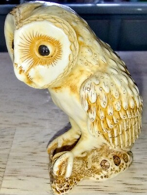 Harmony Kingdom ''OLLIE'' Owl Vintage 1999 Figurine Barn Owl England 