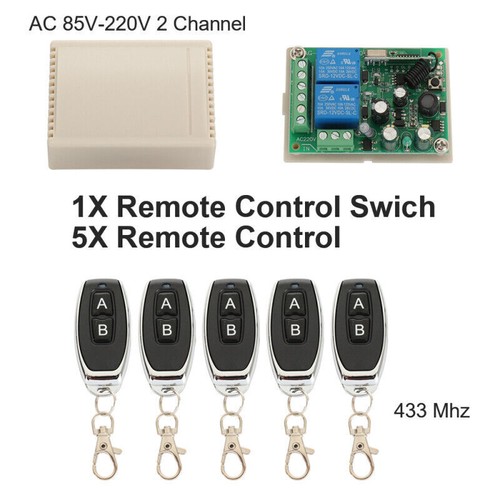 433MHz Funk Universal Garagentor Handsender 5X Fernbedienung +Empfänger AC220V - Bild 2 von 14