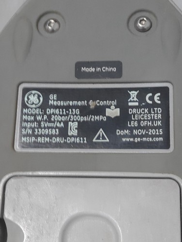 GE Druck DPI611-13G Portable Pressure Calibrator DPI611-13G 20bar/300psi/2MPa - Picture 11 of 24