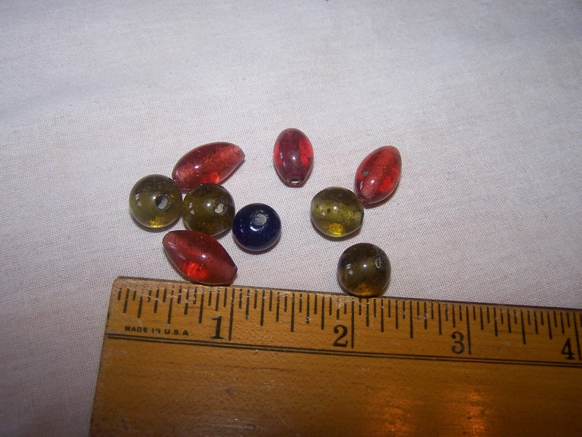 Vintage Antique Assorted GLASS BEADS - Jewelry Crafts - Estate Find
