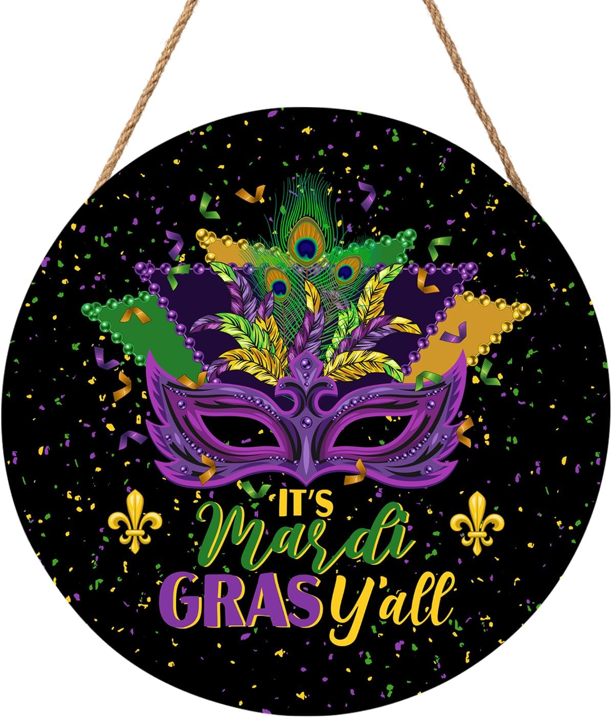 Mardi Gras Welcome Sign Front Door Decorations Mardi Gras Carnival Purple Yellow