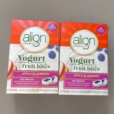 2 BOXES Align Probiotic, Yogurt Coated Probiotic Bites (63 Pouches) Exp 01/2026+