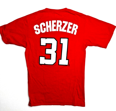 Nike マックスシャーザー ユニフォーム ゲームシャツ MLB 31 刺繍 S Washington Nationals #31 Max Scherzer T-Shirt Majestic S MLB