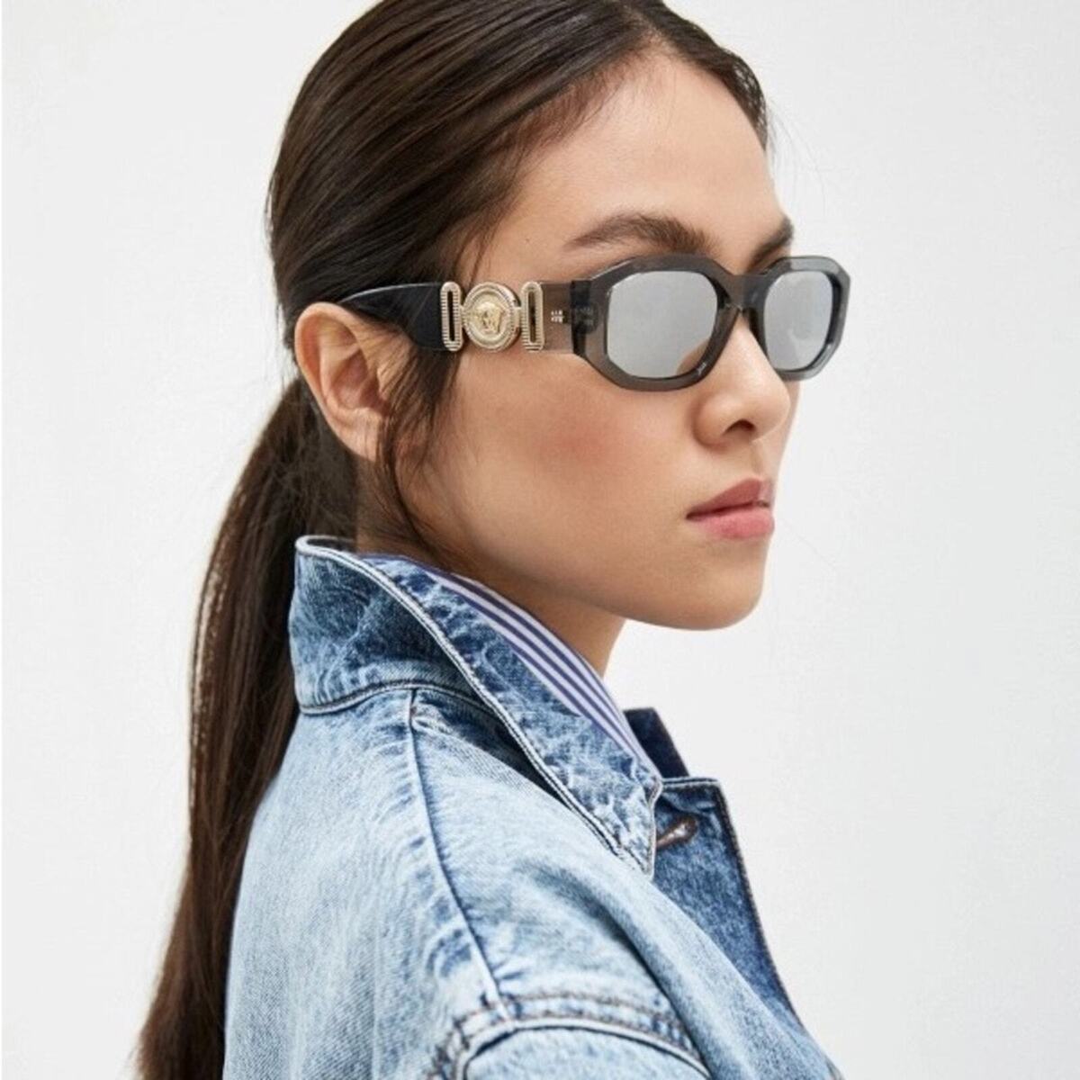 NEW VERSACE Sunglases VE4361 311/6G Transparent Grey/Light NEW VERSACE Sunglases VE4361 311/6G Transparent Grey/Light