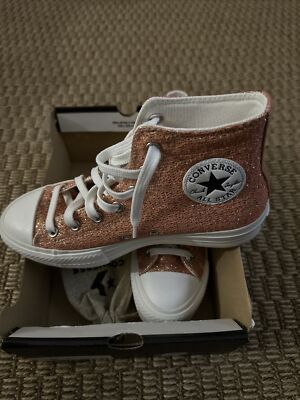 Converse CTAS Lift Hi Top Metallic Shimmer Clay Gold Womens Platform  570984C