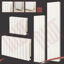 Designer White Verical Horizontal Aluminium Column Radiators TROJAN High Output 