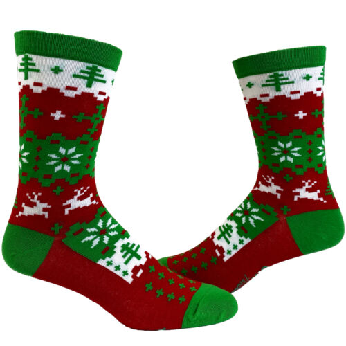 Women's Ugly Christmas Sweater Socks Funny Festive Holiday Xmas Party Novelty - Picture 1 of 8