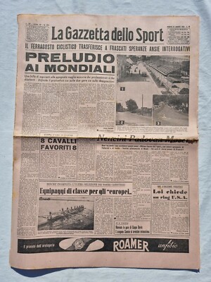 Ancienne Gazzetta Dello Sport Du 17 Août 1955 - Frascati, Guzzi Ulster, Coupe Davis