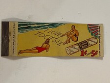 TOOTSIE ROLL Swimsuit Beach Advertising Matchbook Cover~AD165