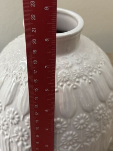 Anthropologie Vase Keramik Tulpe Blume Floral beige creme schön - Bild 10 von 12