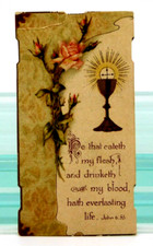 Card Religious Remembrance First Holy Communion 1908 St Patricks Green Bay Wis