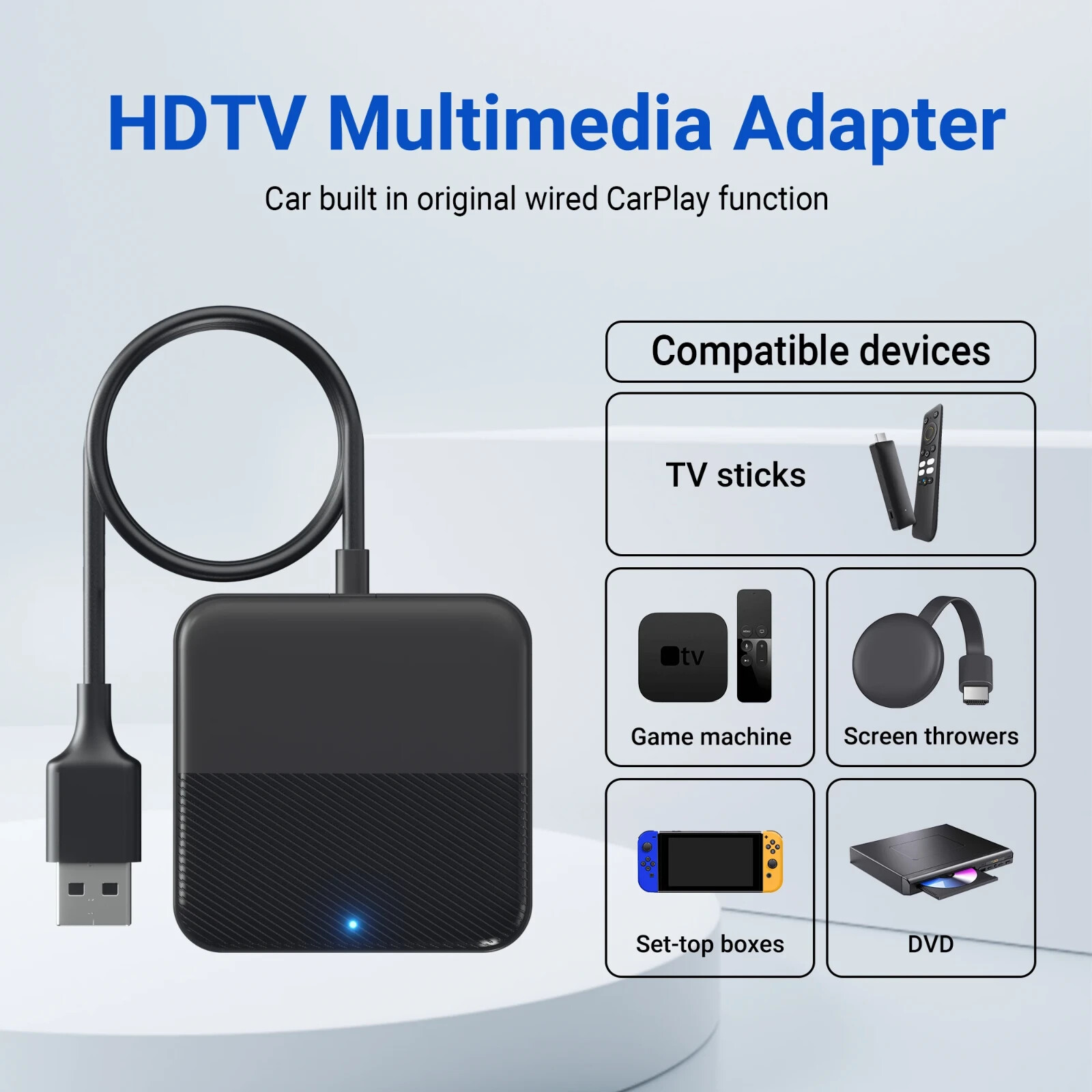 Convertitore Video OTTOCAST Car Tv Mate Hdmi per Tv, Set-top Box Console CarPlay - Immagine 1