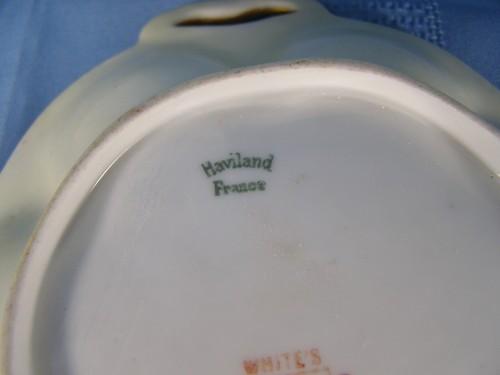 Haviland France White's Art Company Chicago Gold Leaf Dish 1920's - Picture 7 of 7