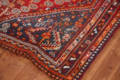 Vintage Hand-made Wool Geometric Nomadic Rug Traditional Tribal Carpet 4x7 - Picture 7 of 21
