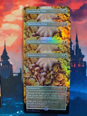 MTG Double Masters 2022 Smothering Tithe Borderless Foil x 1