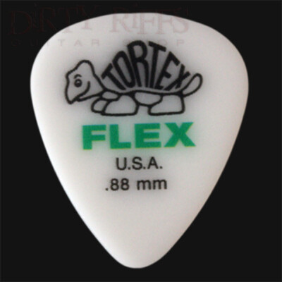 Dunlop Tortex Flex Standard Gitarren-Plektren grün 0,88 mm - Packungen mit 1 bis 24