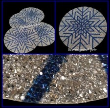 4 Sparkles Home Snowflake Luminous Rhinestone Christmas Placemats Chargers Set