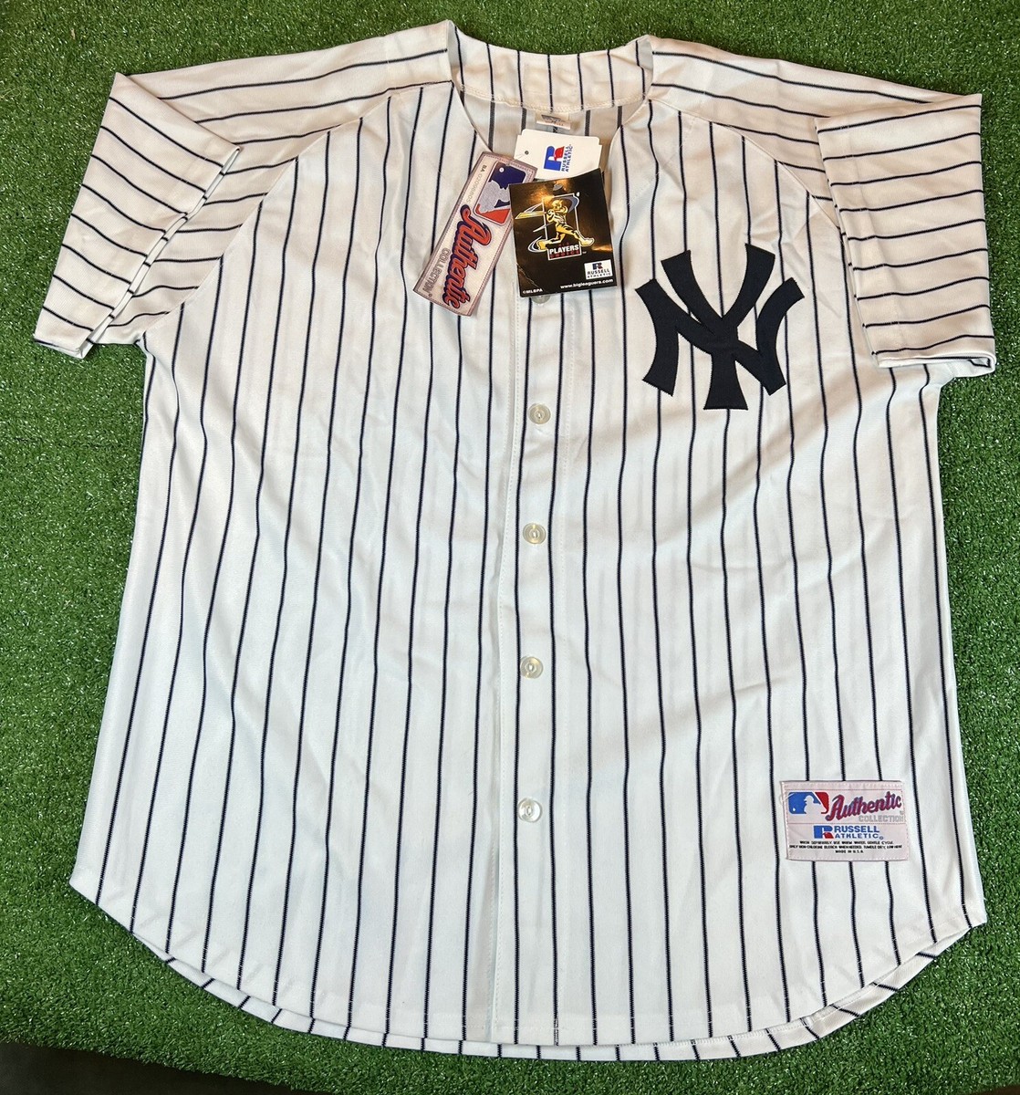 NEW Russell Athletic Pinstripe NEW YORK YANKEES Mens