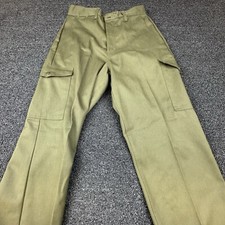 Vtg Boy Scouts Of America Uniform Pants Mens 30 Unhemmed Flat Front USA NWT