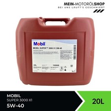 Mobil Super 3000 X1 5W-40 VW 505 / 502 Renault Mercedes MB 229.3 Fiat 20 Liter