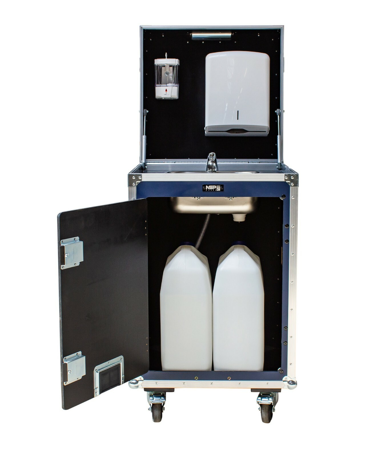 Portable Hand Wash Station Flight Case with Motion Controlled Tap