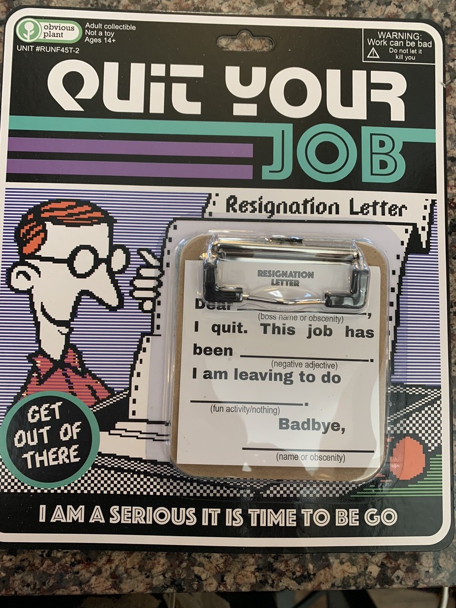 Obvious Plant "Quit Your Job" - Litd edition designer toy