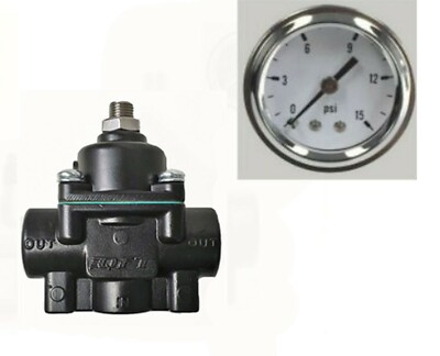 Fuel Pressure Regulator Gauge Kit Holley Carburetor Carb Quick Fuel 30-805-SWG E - Foto 8