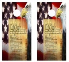 Patriotic We The People Bald Eagle Cornhole Board Wraps FREE LAMINATION2223