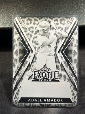 2023 Leaf Exotic Black Plate 1/1 Adael Amador #BA-AA1 Base Auto Unautographed