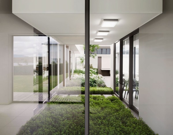 LED Deckenleuchte AußEn Weiß IP54 Aluminium H:5 Cm 3000 K Deckenlampe Terrasse-image