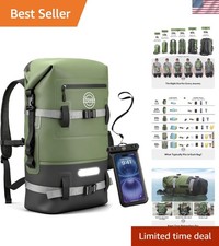 5/10/25/30/40/55L Waterproof Dry Bag- Roll-Top Backpack w/Phone Case- Kayakin...