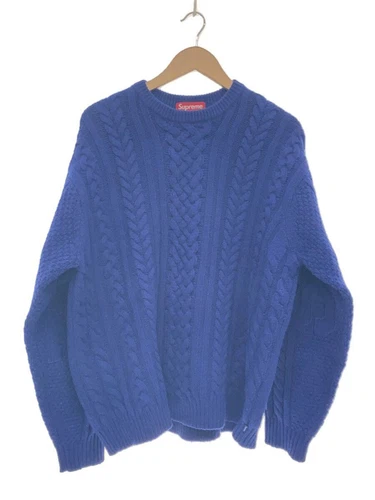 Pull tricot Supreme (épais L laine bleu occasion