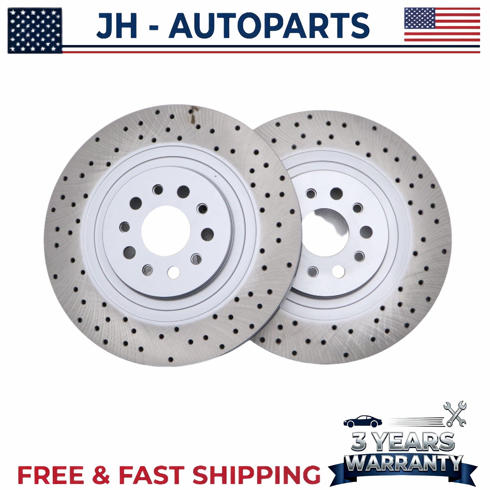 New For Maserati Ghibli Quattroporte Front Brake Rotors set of 2 670030935 US