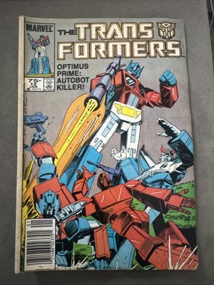 The Transformers #12 Newsstand Variant (Marvel Comics January 1986) RAW OPTIMUS